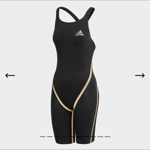 Adidas Adizero XX OB Swimsuit 30” Black/Gold NWT
